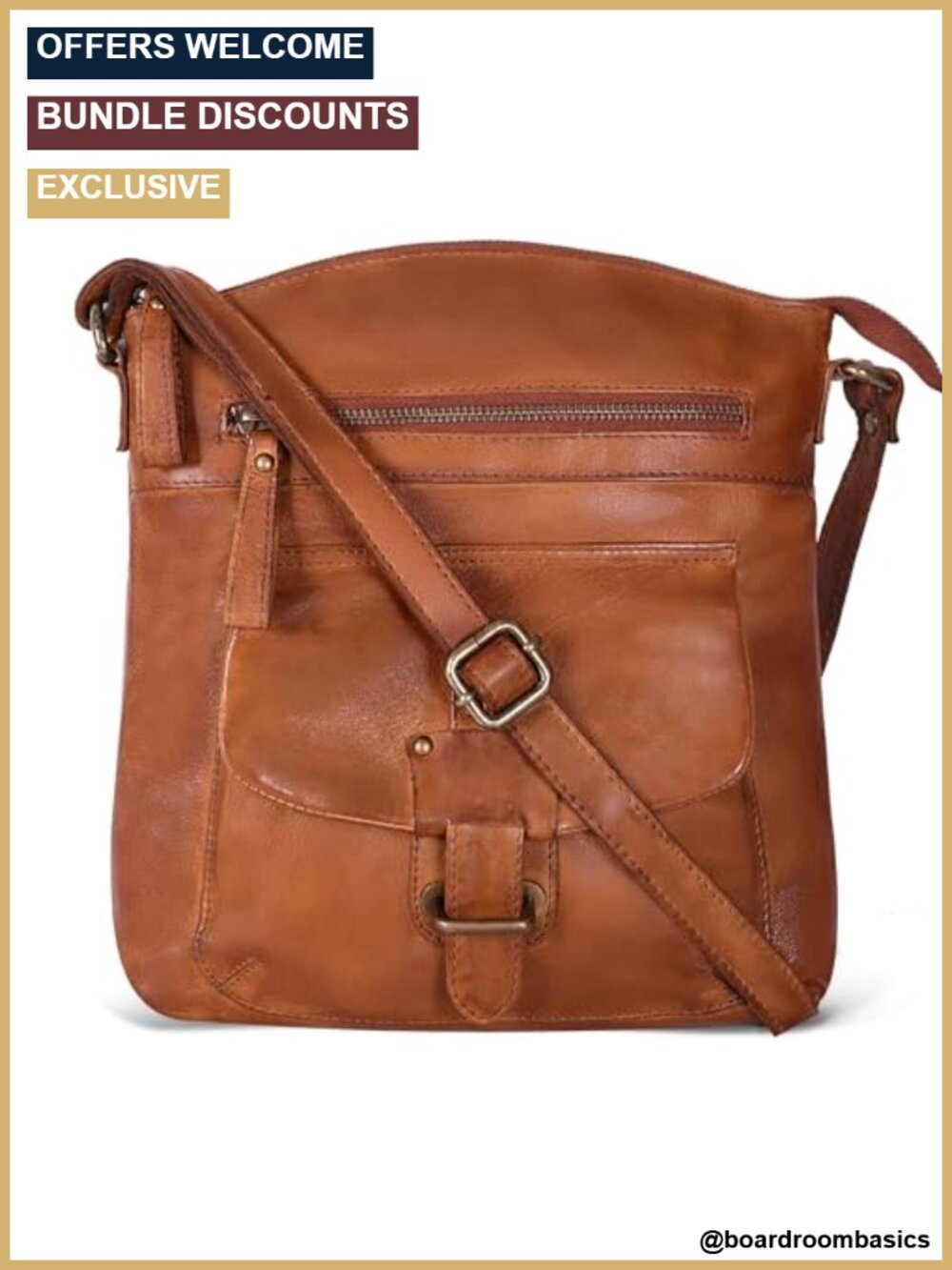 Genuine Leather Crossbody Bag Medium Cross Body Handbag Purse Women
